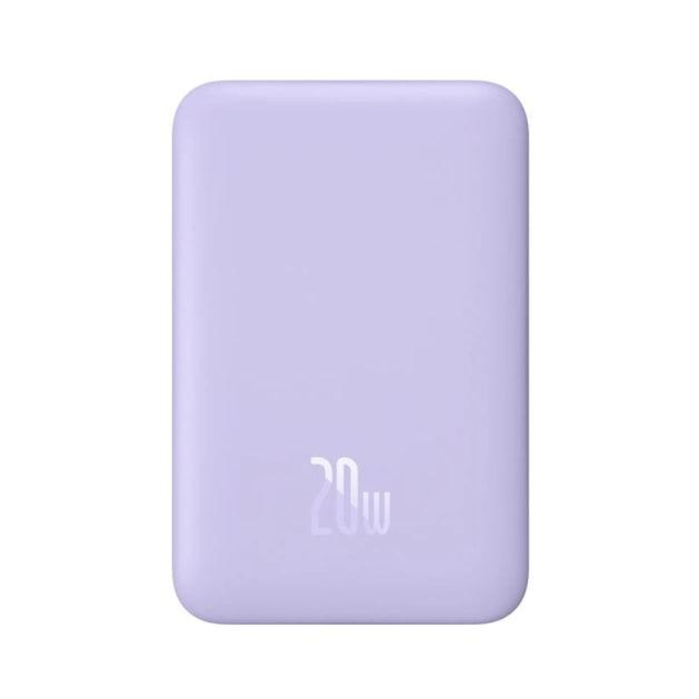 Повербанк BASEUS Magnetic Mini Air 2в1 QC3.0+PD3.0 з бездротовою зарядкою 10000 mAh 20W/15W Фіолетовий (P10059001513-00) - фото 5