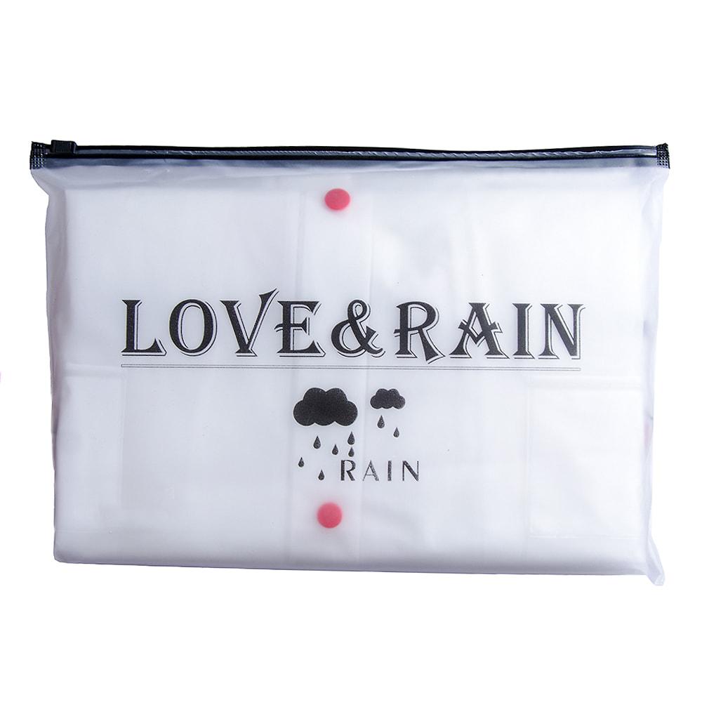 Плащ от дождя унисекс Love Rain размер XL рост 175-185 см Белый-полупрозрачный (132) - фото 4