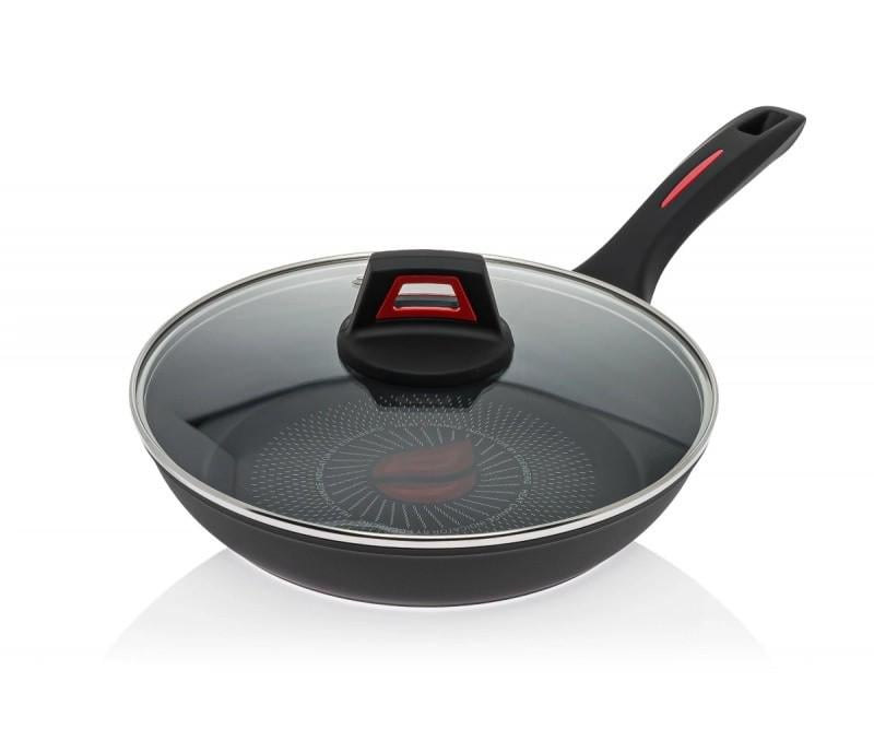 Сковорода глубокая Edenberg EB-13087 с термоиндикатором и стеклянной крышкой 26х7 см 3 л (EB-13087)