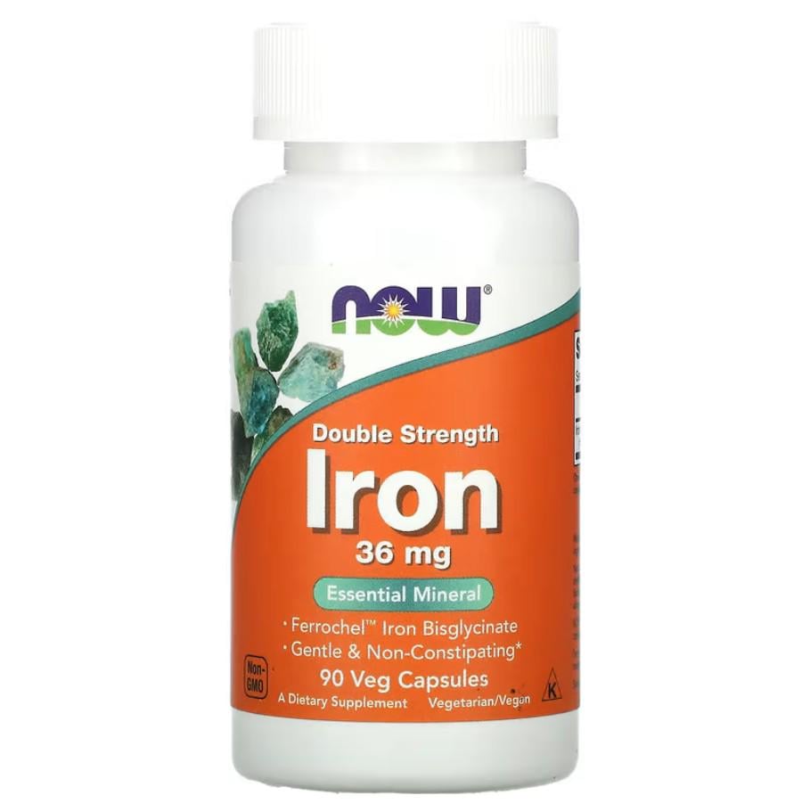 Витамины Now Foods Iron Double Strength 36 мг 90 капсул