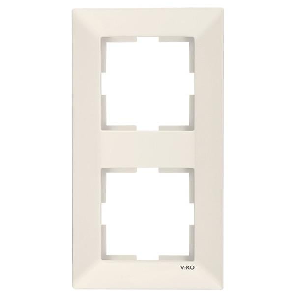 Рамка двухместная вертикальная Viko Meridian Кремовый (00000012517) Рамка двухместная вертикальная Viko Meridian Кремовый (00000012517)