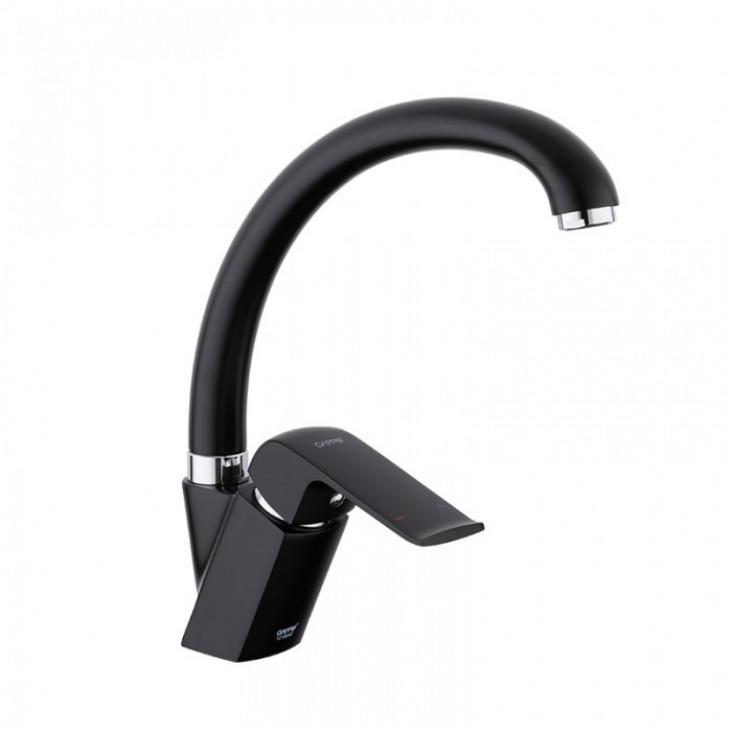 Смеситель для кухни Gappo G4150 с длинным изливом Черный (1034036)