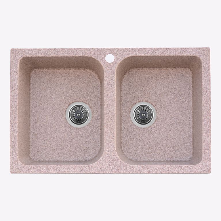 Мойка кухонная Platinum Twin 7648D Карамель (353368)