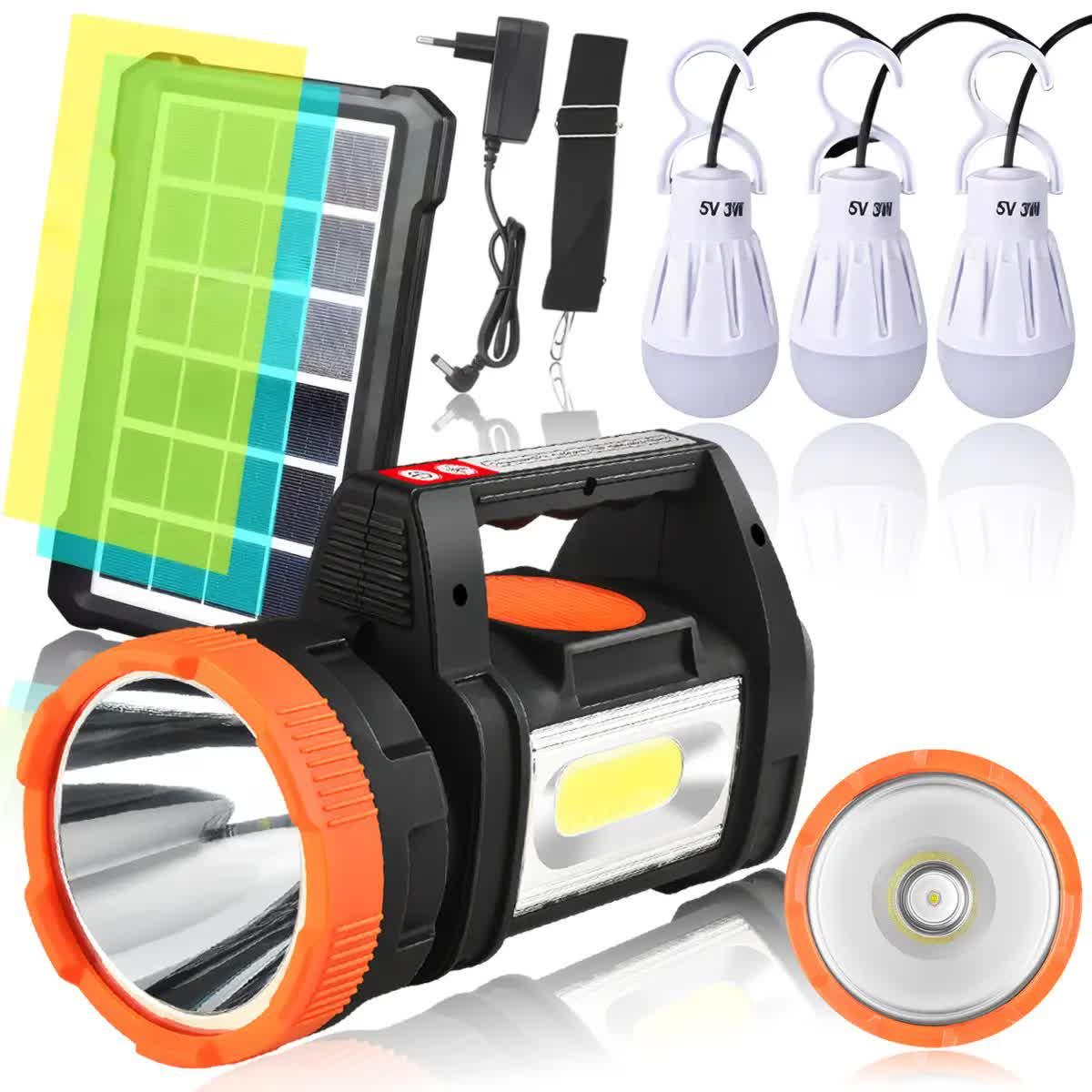 Ліхтар на сонячній батареї та повербанком GS-540 радіо/MP3/Bluetooth/3 лампочки (29853434) - фото 5 Ліхтар на сонячній батареї та повербанком GS-540 радіо/MP3/Bluetooth/3 лампочки (29853434) - фото 5