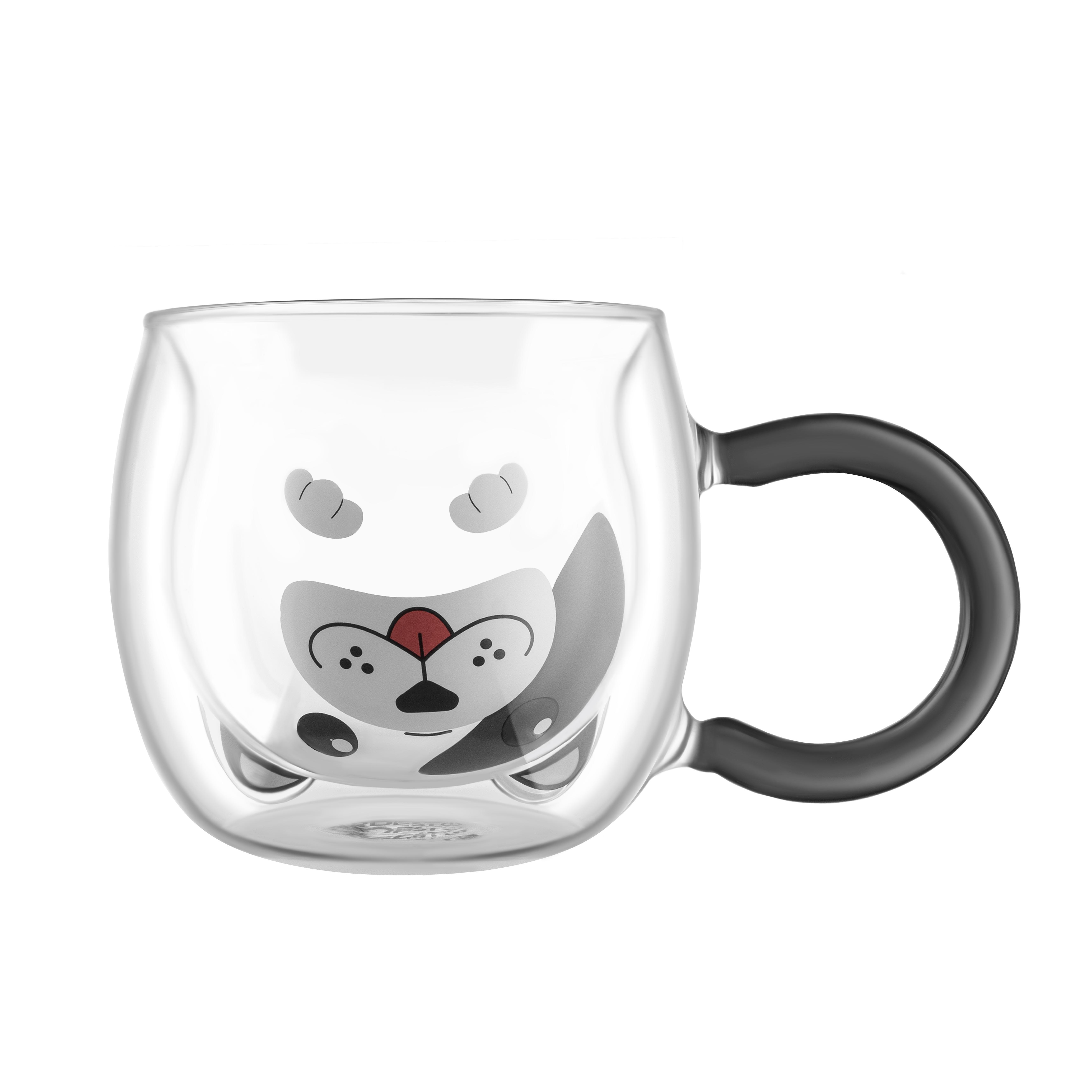 Набор чашек с двойными стенками Ardesto Animals боросиликатное стекло м280 мл 2 шт. Прозрачный (AR2628BD)