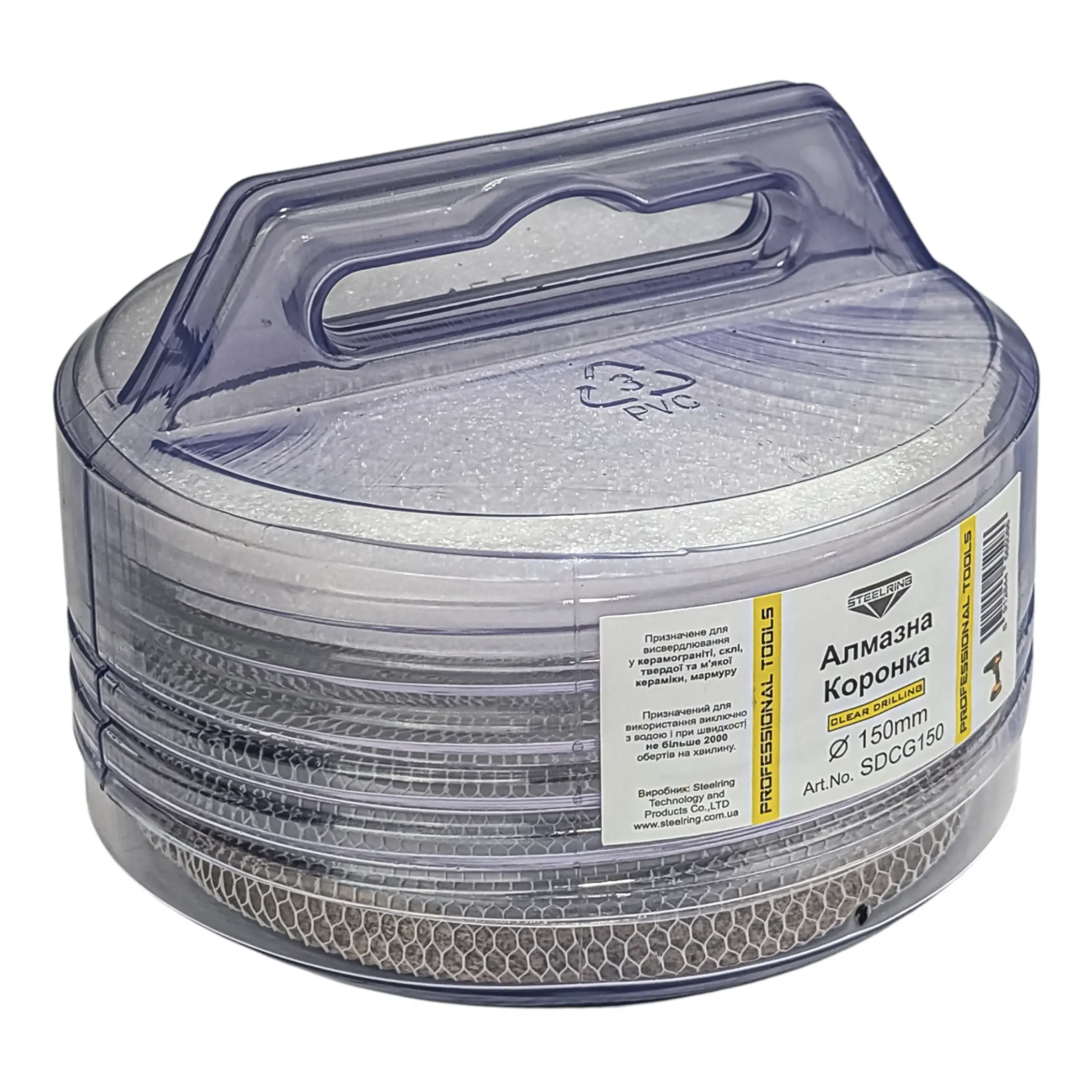 Коронка алмазная STEELRING Perfect 150 для керамики и стекла под дрель (SDCG150) - фото 5