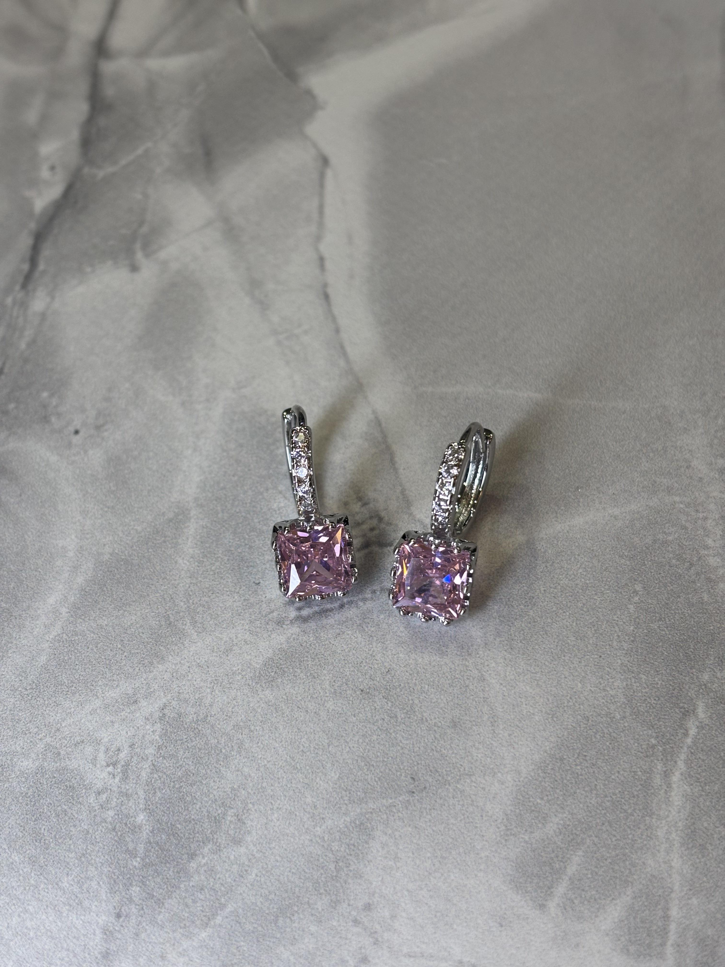 Серьги Mirshine Crown Pink/Silver (22966)