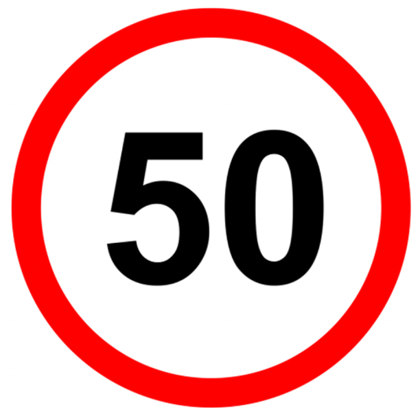 Дорожній знак 3.29 Обмеження максимальної швидкості 600 мм (745188320)