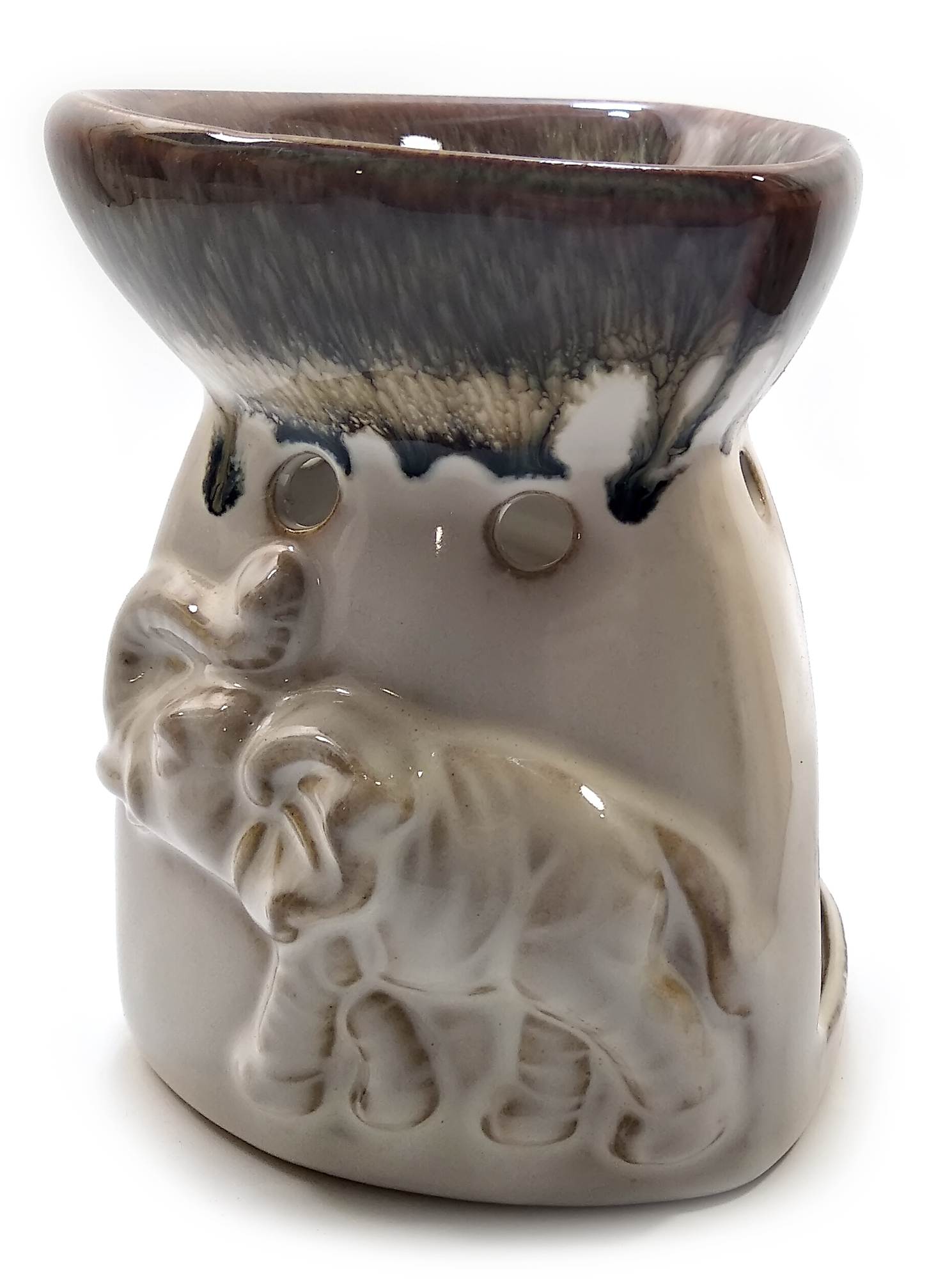 Аромалампа керамічна Слонята 11,5х9х9 см Коричневий