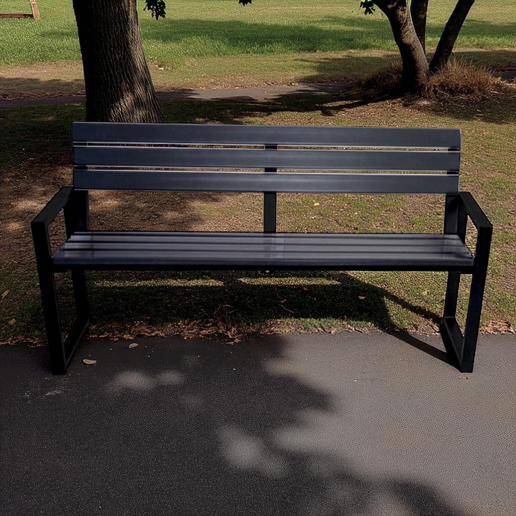 Лавка садова ТОБІ ШО модерн люкс ПВХ 1614х838х545 мм Графітово-чорний - фото 3 Лавка садова ТОБІ ШО модерн люкс ПВХ 1614х838х545 мм Графітово-чорний - фото 3