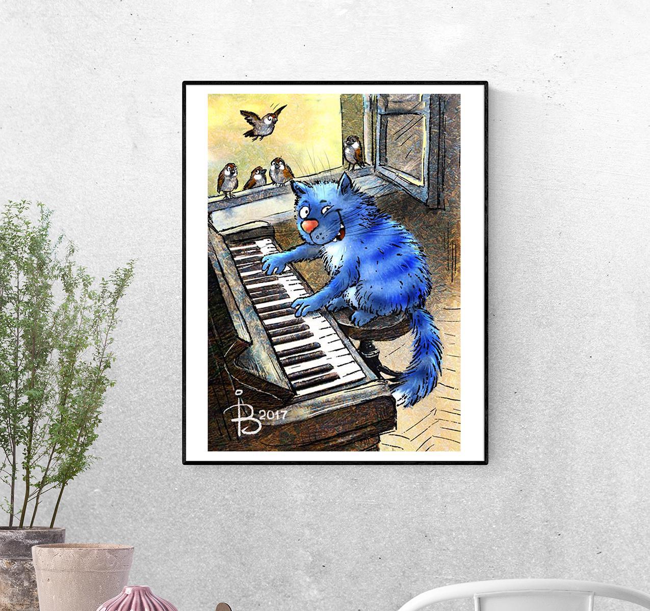 Постер Гра на фортепіано формат А-2 Постер Гра на фортепіано формат А-2