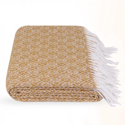 Плед на солнце 140х200 см Горчичный - фото 1 Плед на солнце 140х200 см Горчичный - фото 1