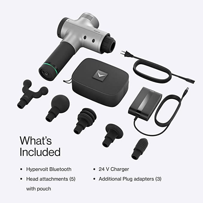 Вибромассажер-пистолет аккумуляторный Hyperice Hypervolt Bluetooth Percussion Massage Device Silver (53100 038-00) - фото 2 Вибромассажер-пистолет аккумуляторный Hyperice Hypervolt Bluetooth Percussion Massage Device Silver (53100 038-00) - фото 2