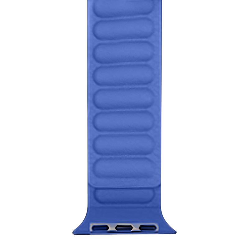 Ремешок Hoco WA23 series leather chain magnetic strap для Apple watch 42 ser.1-3 44/45/49 мм Klein Blue