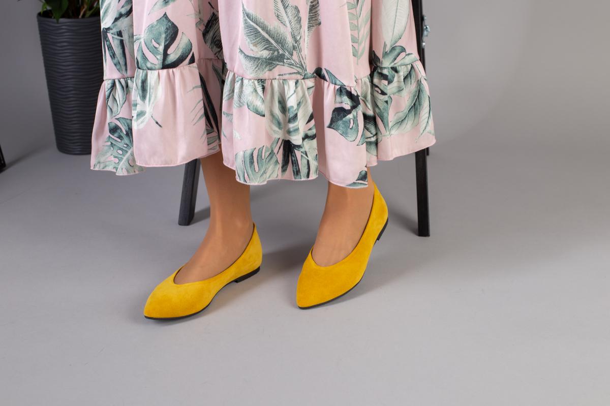 Балетки замшевые Горчичный р. 36 (6627-1/36) Балетки замшевые Горчичный р. 36 (6627-1/36)