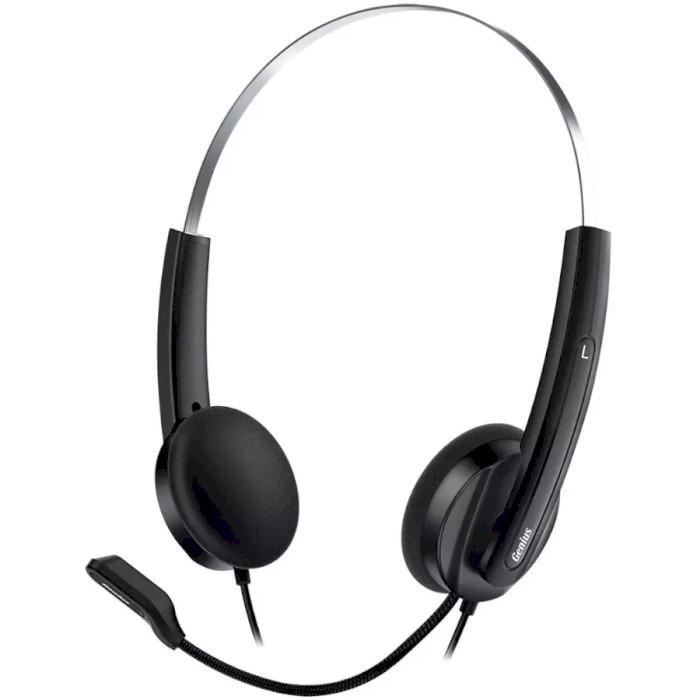 Наушники с микрофоном Genius HS-220U 20-20000 Hz USB-A кабель 2,4 м Черный