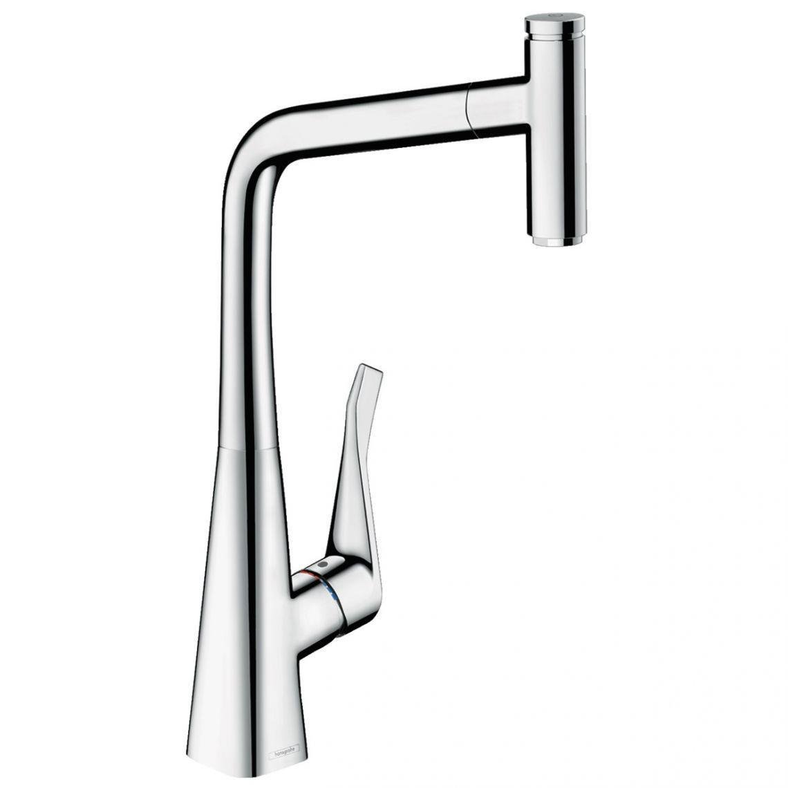 Змішувач кухонний Hansgrohe Metris M 71 Select 320 Sbox з витяжним виливом Хром (73803000)