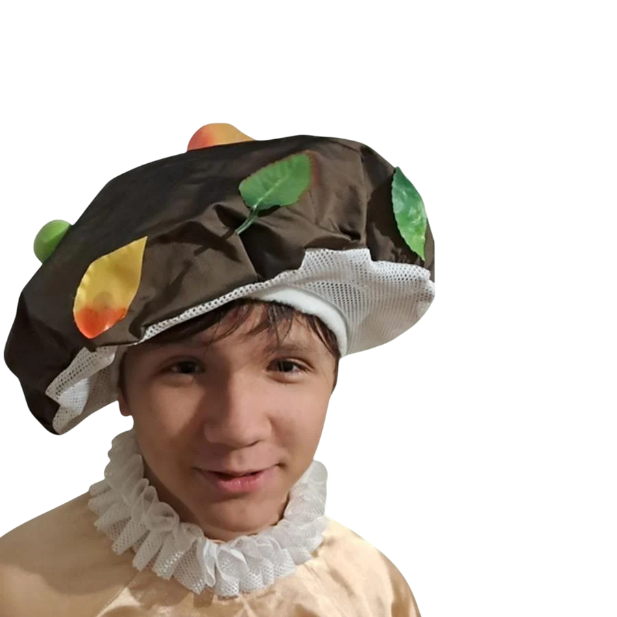 Карнавальная шапочка Грибочка с декором и вортничком