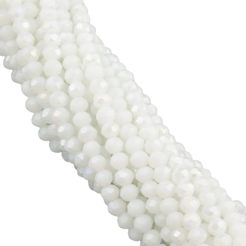 Бусины Swarovski АВ огранки рондель 4х3,5 мм 42 см 120 шт. Белый (БС4135а51)