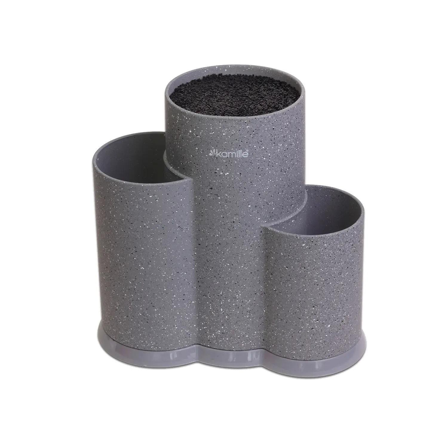 Подставка для ножей KamilleKM-7608-GY 22 см Серый (105297)