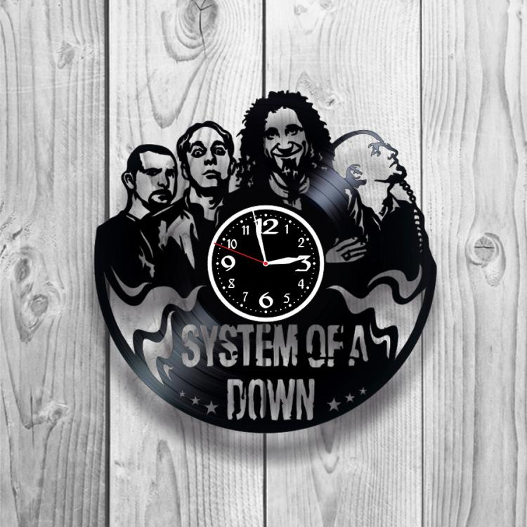 Часы настенные System of a Down 0424 из виниловой пластинки