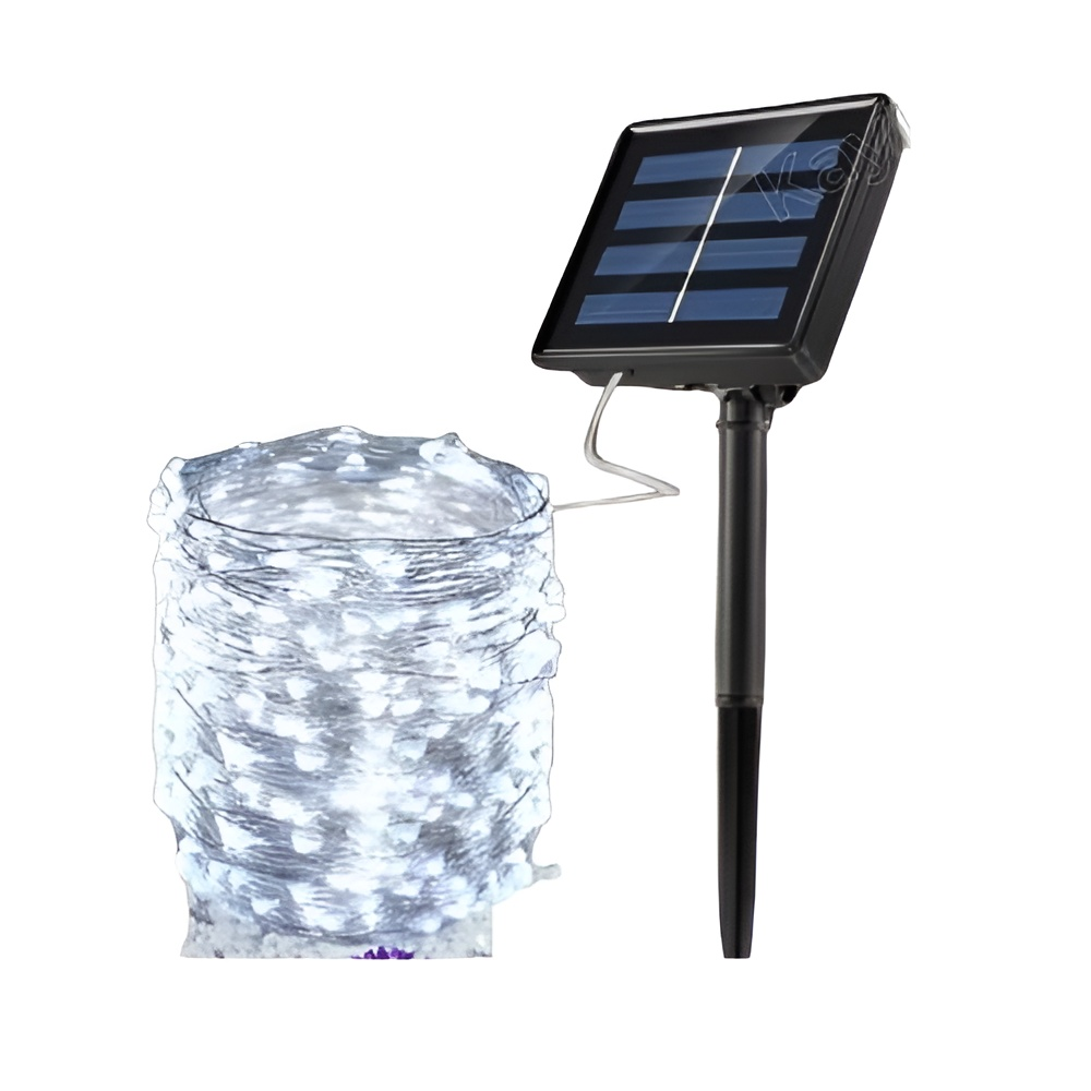 Гирлянда-нить светодиодная Foyu Fo-11-39 Капли Росы на солнечной батарее водонепроницаемая 10 м 100LED Холодный белый (cfae088a)