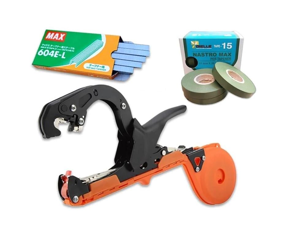 Степлер садовый Tapener для подвязки растений HT-R1 Max/ленты/скобы комплект