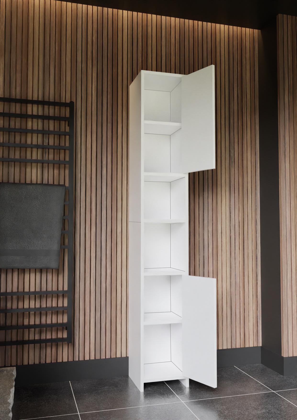 Пенал для ванной Вальтер 300х1900х300 мм Белый - фото 2