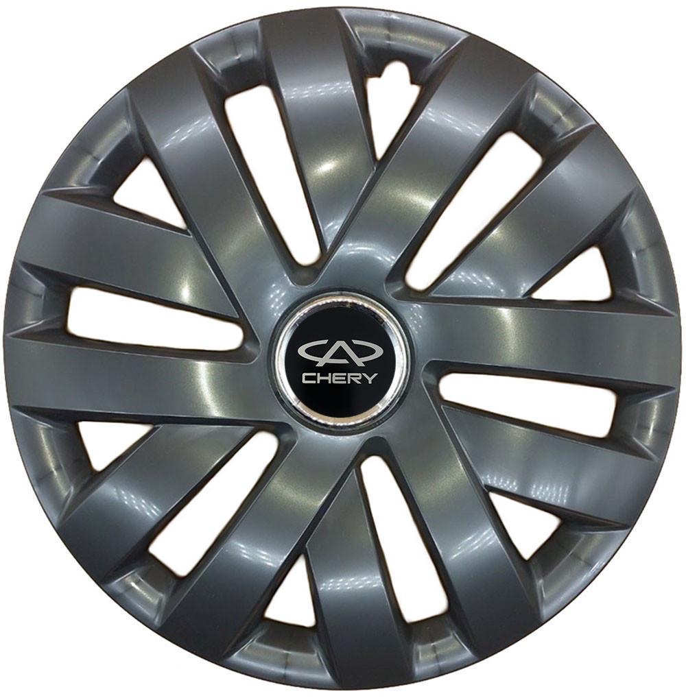 Колпаки автомобильные R15 SJS Chery 315 4 шт. Черный