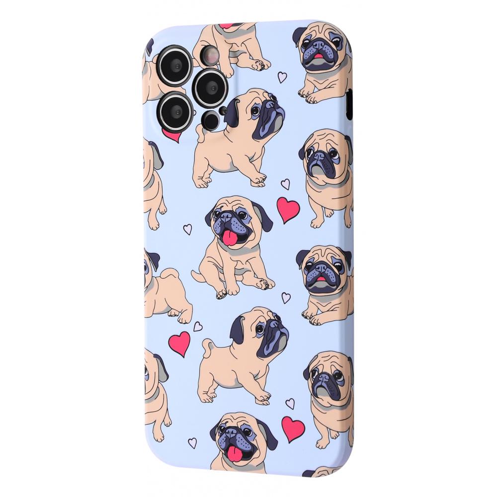 Чохол WAVE NEON X LUXO Cute Series iPhone 11 Pro мопс блакитний - фото 1