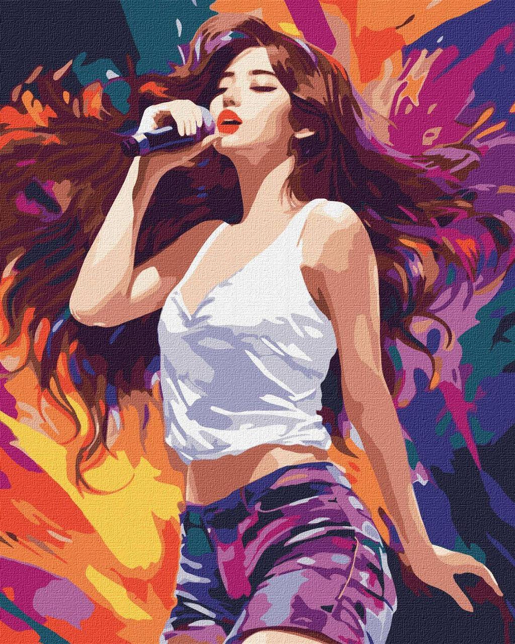 Картина по номерам Ideyka Очаровательная певица 40х50 см (2824287225)