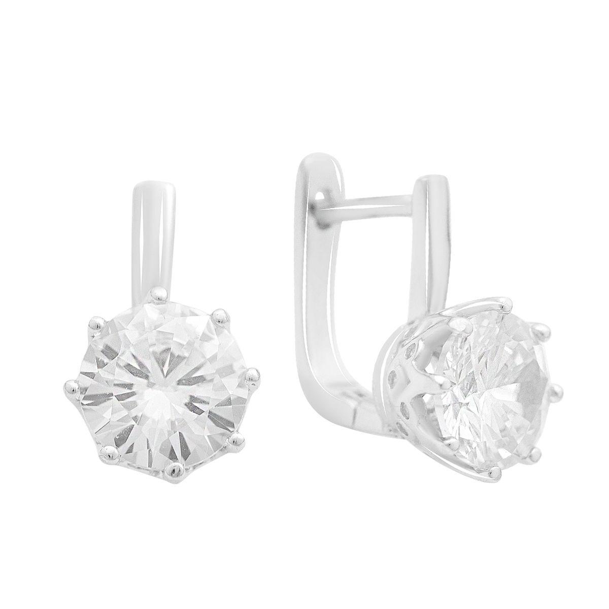 Серьги серебряные с фианитами (2152149)