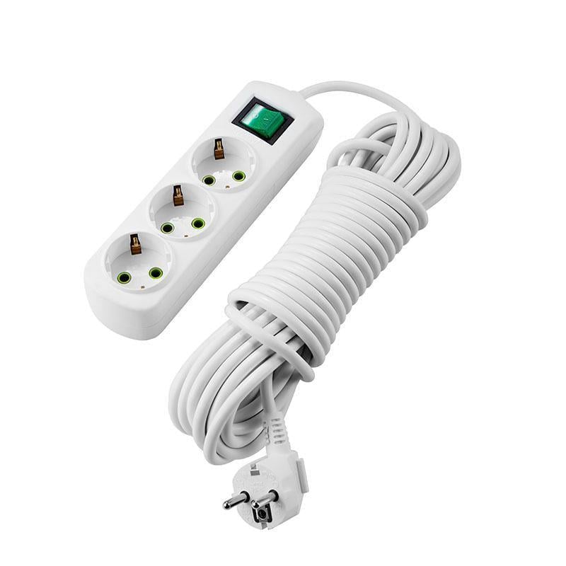 Удлинитель Lezard Letitia 3 входа с заземлением и выключателем 5 м (28679344)