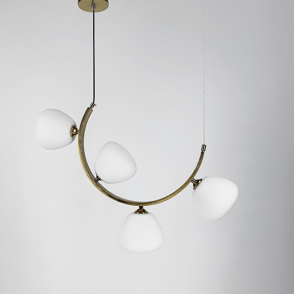 Люстра MODERN FLORAL ARCH на 4 плафона Латунь/Белый (C18D/4 AB)