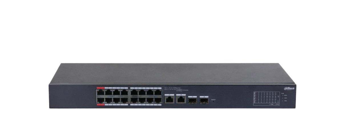 Комутатор 18 портів керований Dahua DH-CS4218-16ET-135 PoE (2863456244)