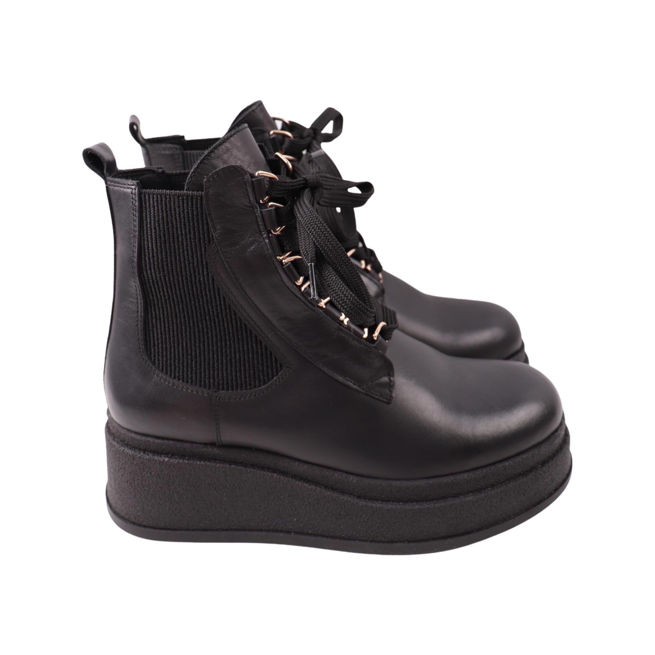 Ботинки женские AQUAMARIN натуральная кожа р. 38 Черный (2495-24ZHCPF)