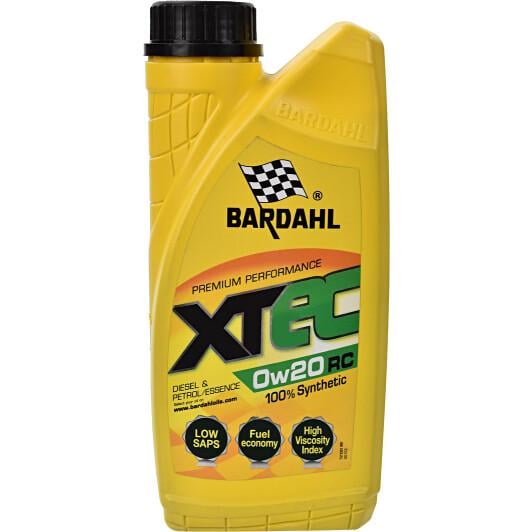 Моторна олива Bardahl XTEC 0W20 FE C5/SN/SN+ VW 508.00/509.00 1 л (36801)