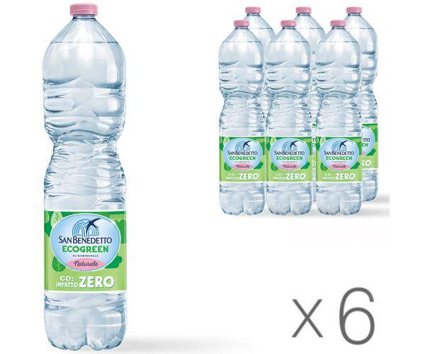 Вода мінеральна негазована San Benedetto EcoGreen 6 шт. х 1.5 л (18173) - фото 2 Вода мінеральна негазована San Benedetto EcoGreen 6 шт. х 1.5 л (18173) - фото 2