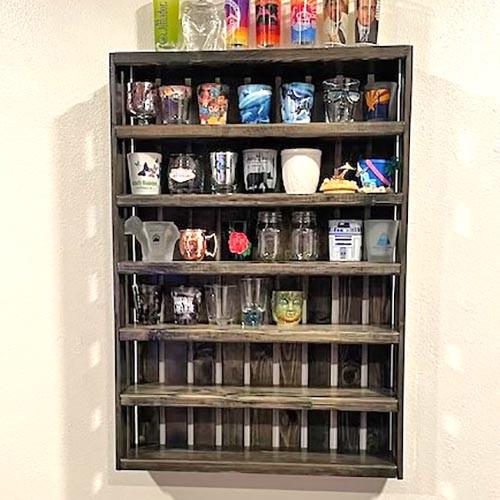 Полиця для чарок з дерева Лармаунт Мокко (ПДШ-004510)