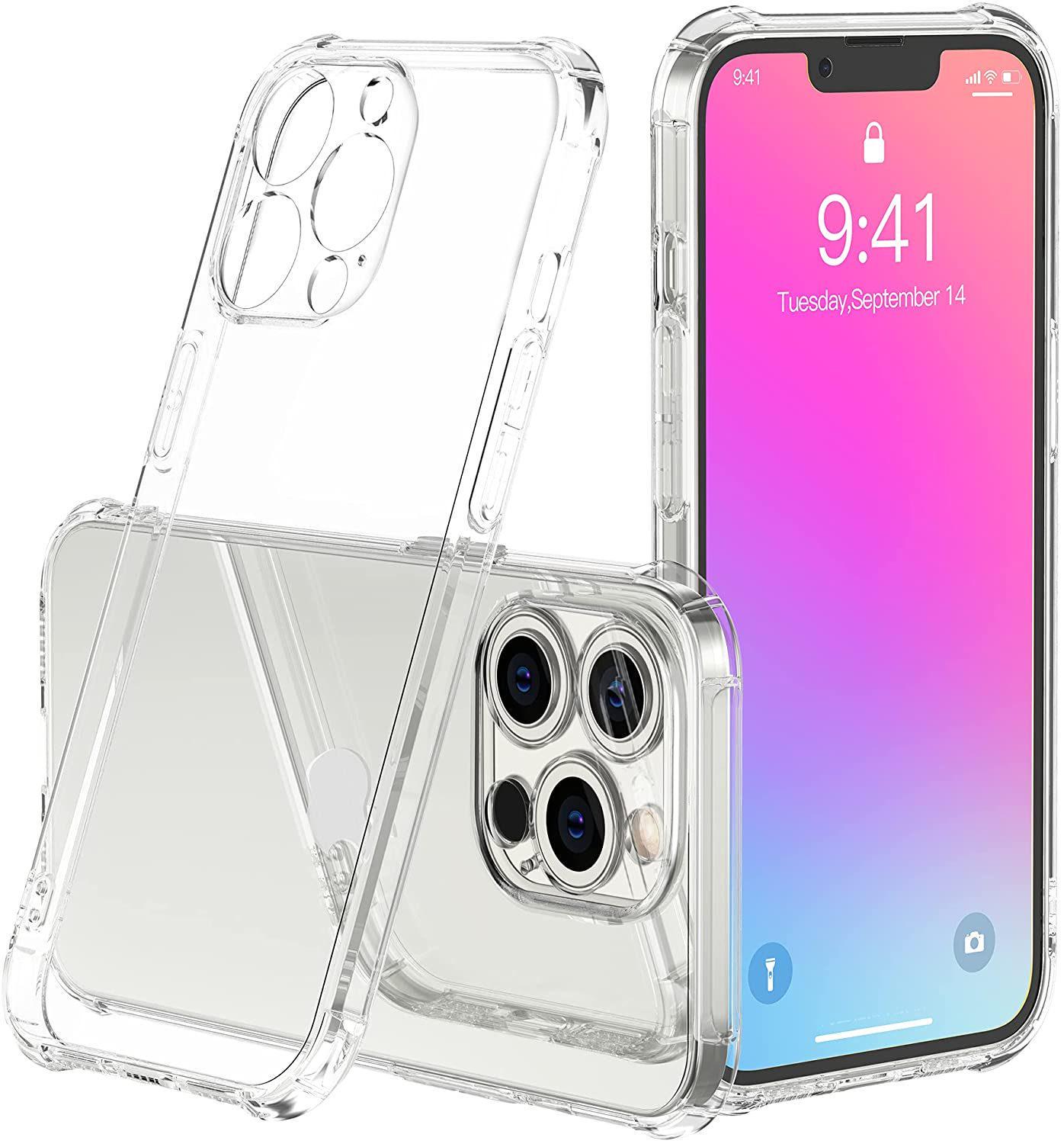 Прозрачный чехол UltraAir MultiCam iPhone 14 Pro Max (усиленный углами) (29376)