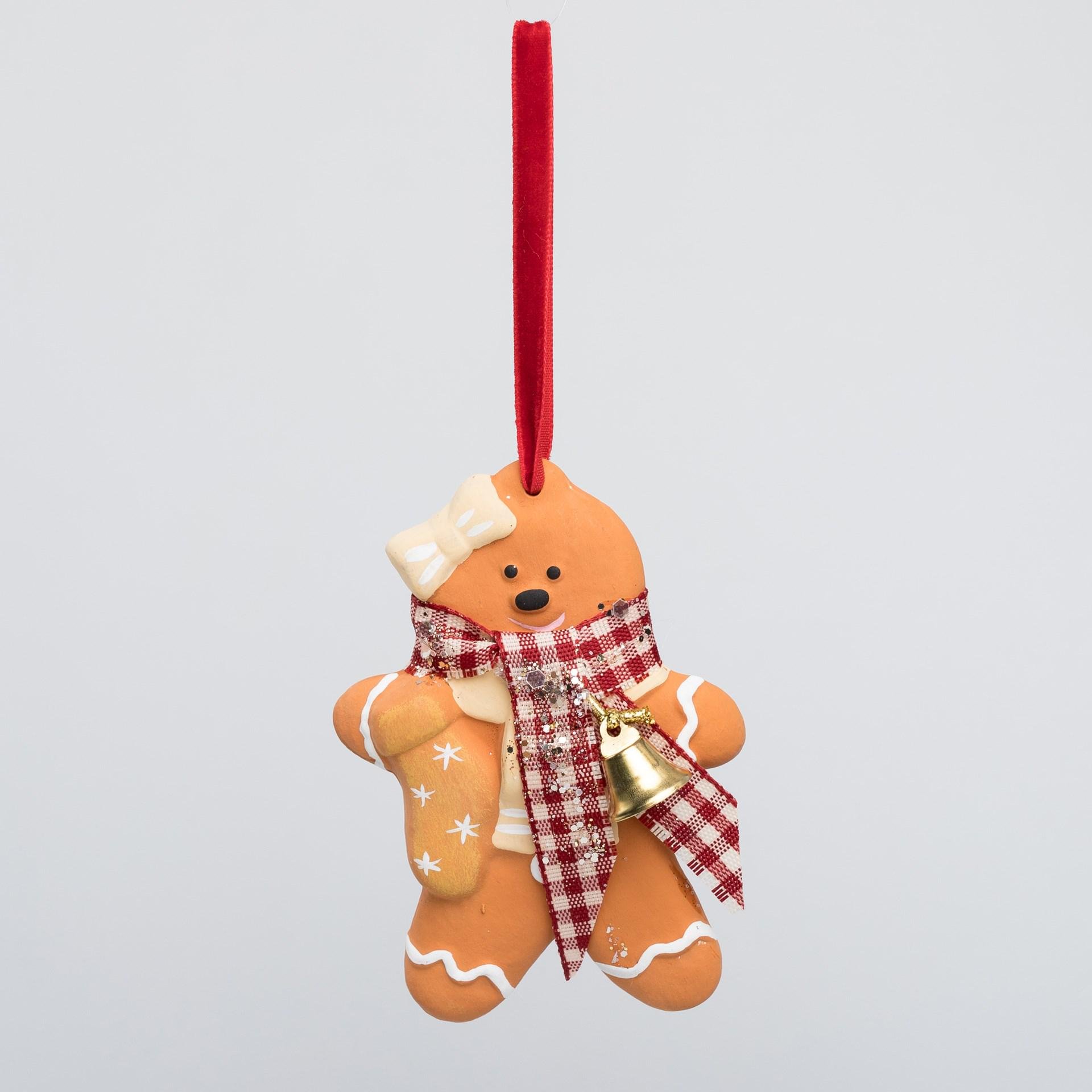 Іграшка на ялинку Флоріаль "Різдво" пряниковий чоловічок 8 см (111)