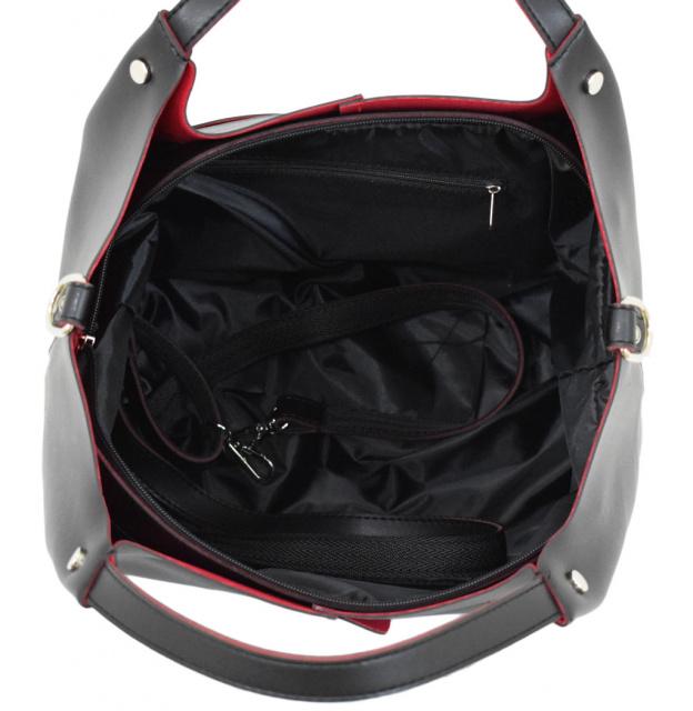 Сумка жіноча з шкірозамінника Чорний - фото 5