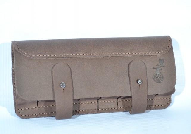 Подсумок 8 патронов кожа ретро 12 калибр Коричневый (10151/2) Подсумок 8 патронов кожа ретро 12 калибр Коричневый (10151/2)