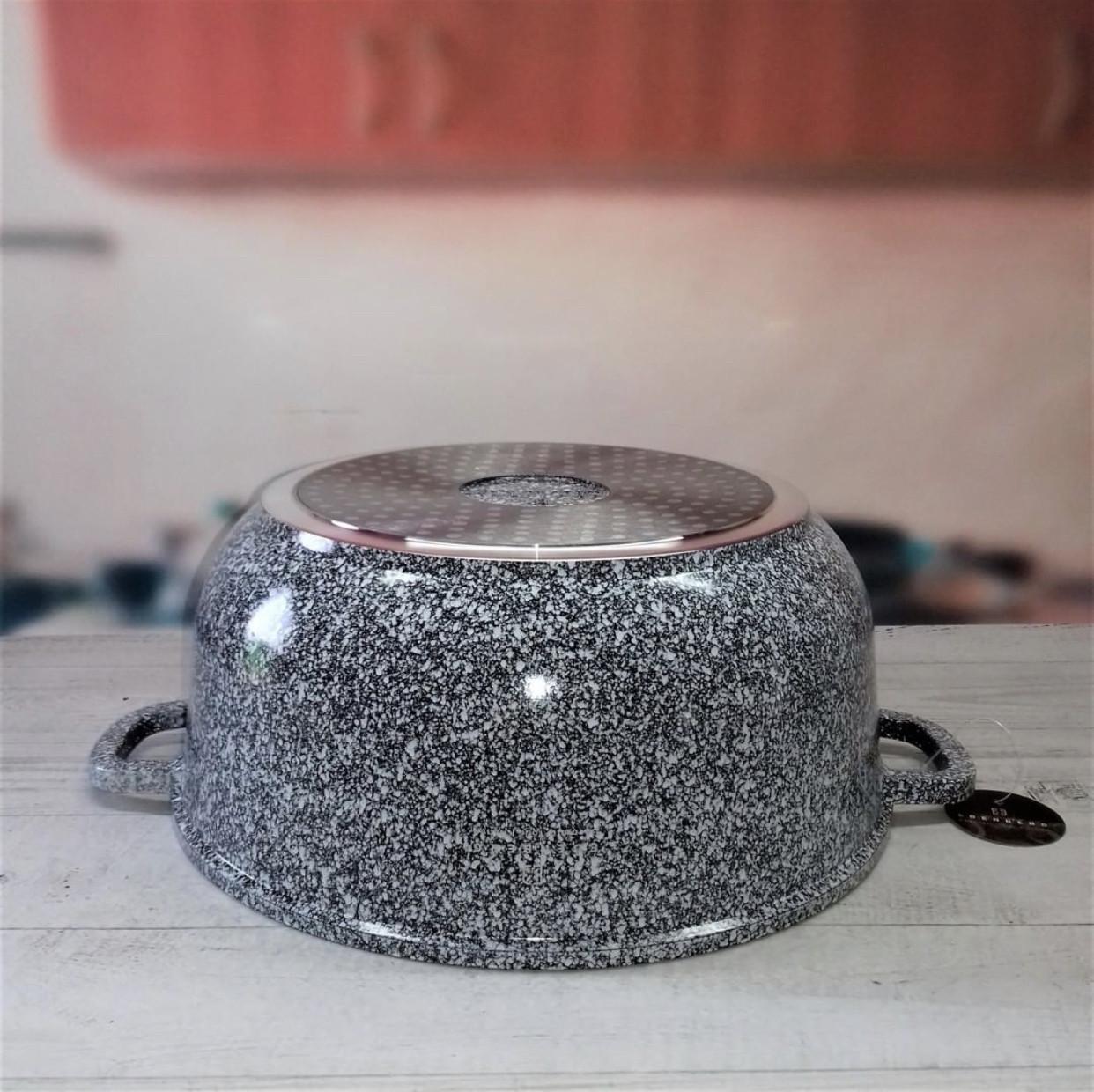 Кастрюля Edenberg с мраморным антипригарным покрытием и крышкой 6,8 л 28 см (EB-1171) - фото 7