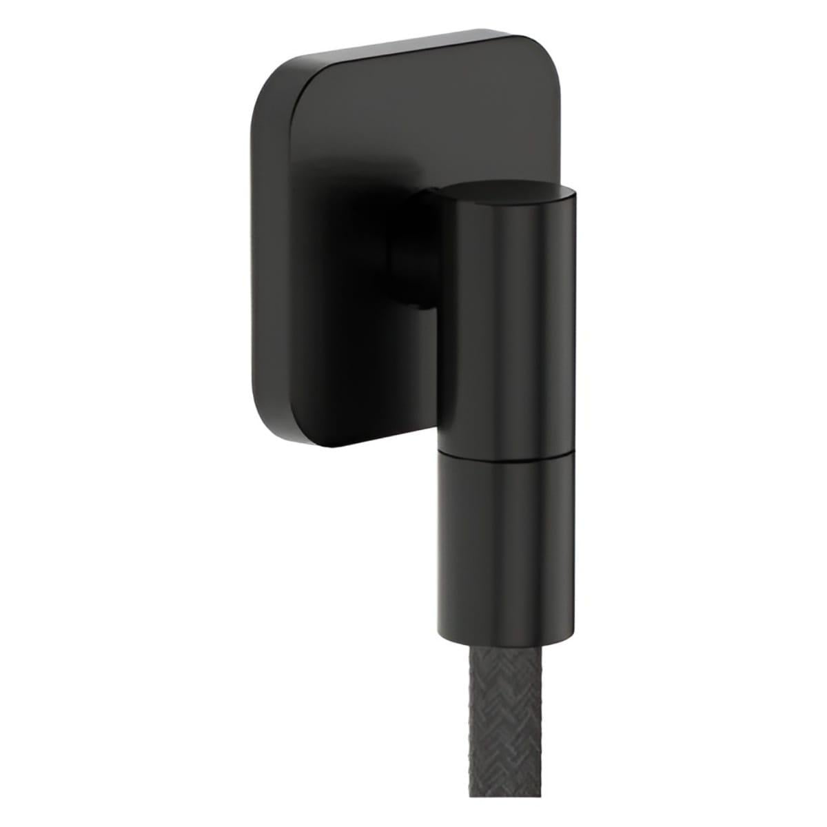Шланговое подключение для душа Hansgrohe FixFit Fine Q металл Черный/Хром матовый (28884340)
