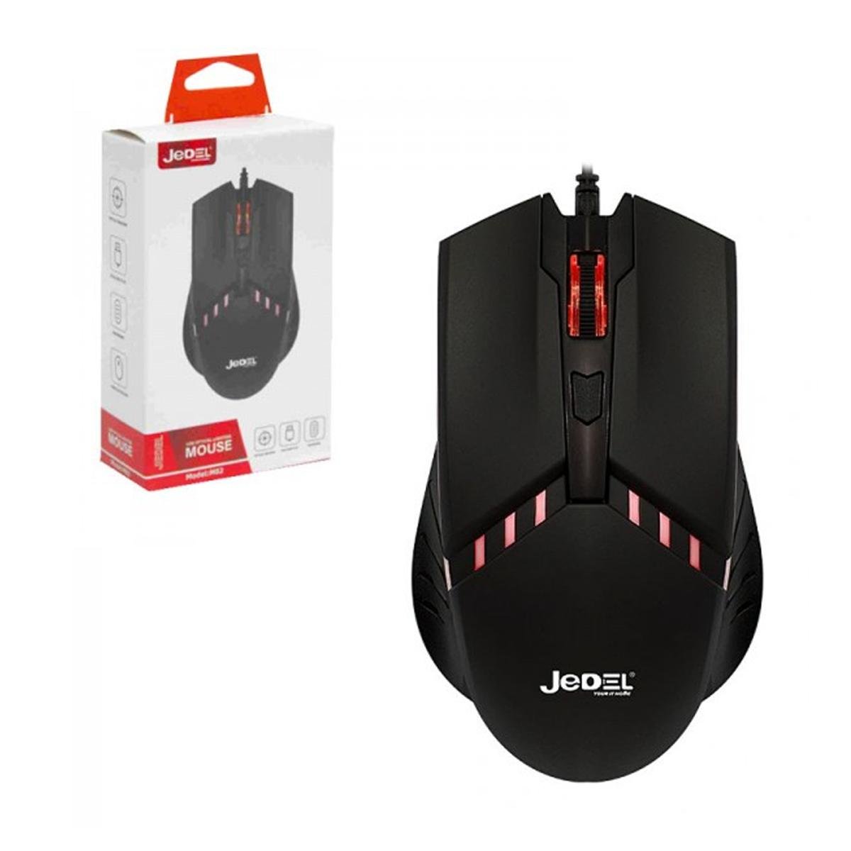 Мышь ведущая JEDEL M82 4D Wired Mouse с RGB-подсветкой оптическая DPI 800-1200-1600 USB Black (180895) - фото 9