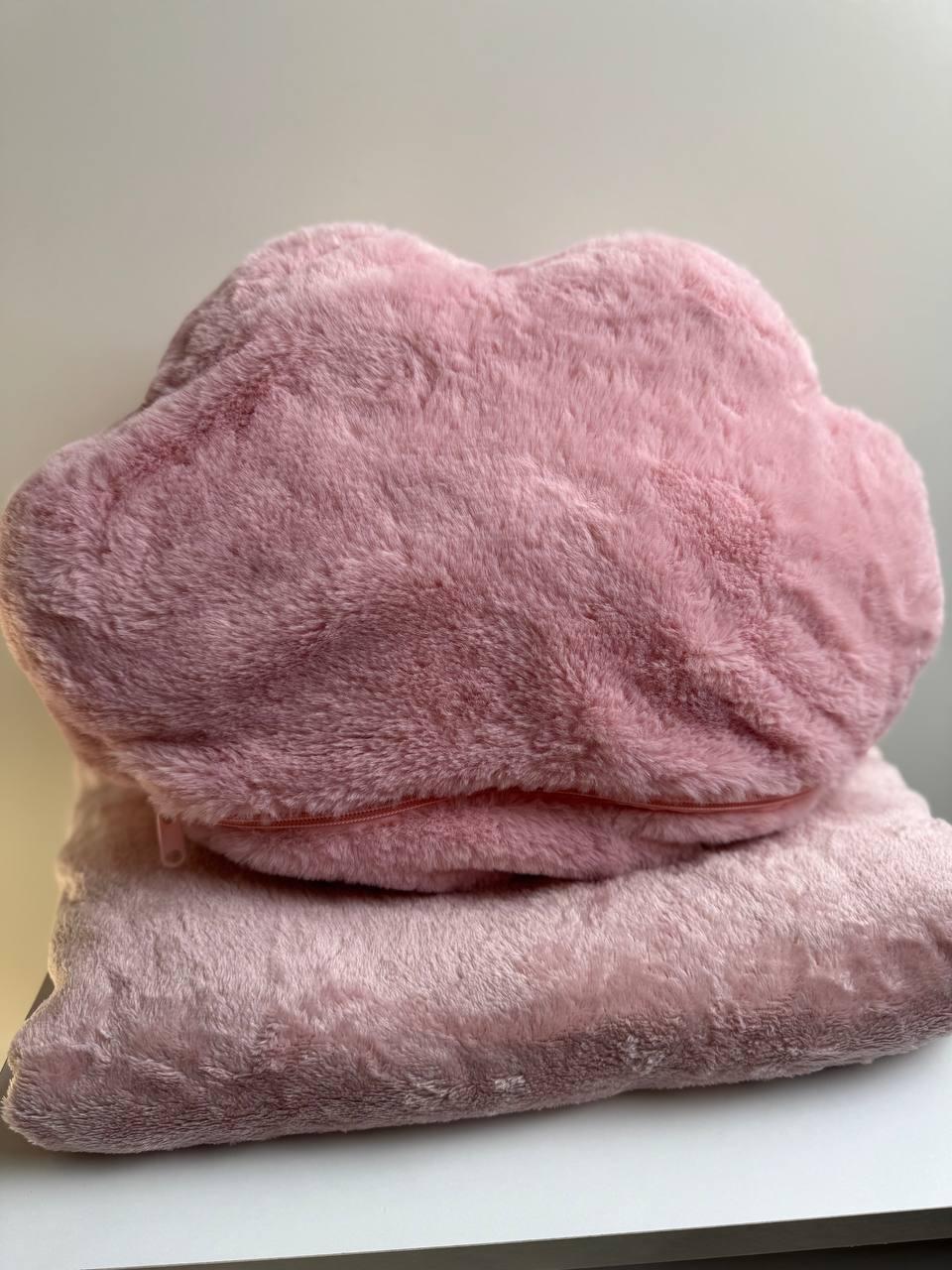 Плед-подушка детская Лапка 3в1 100х140 см Сиреневый (П4К-lapa-pled-0010-32) - фото 3