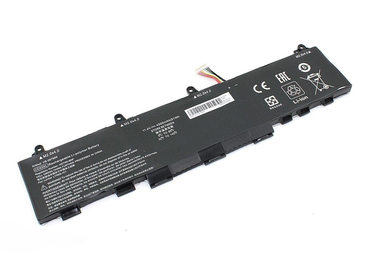 Аккумулятор для ноутбука HP CC03XL EliteBook 830 G7 11.4V 4500 mAh OEM Black