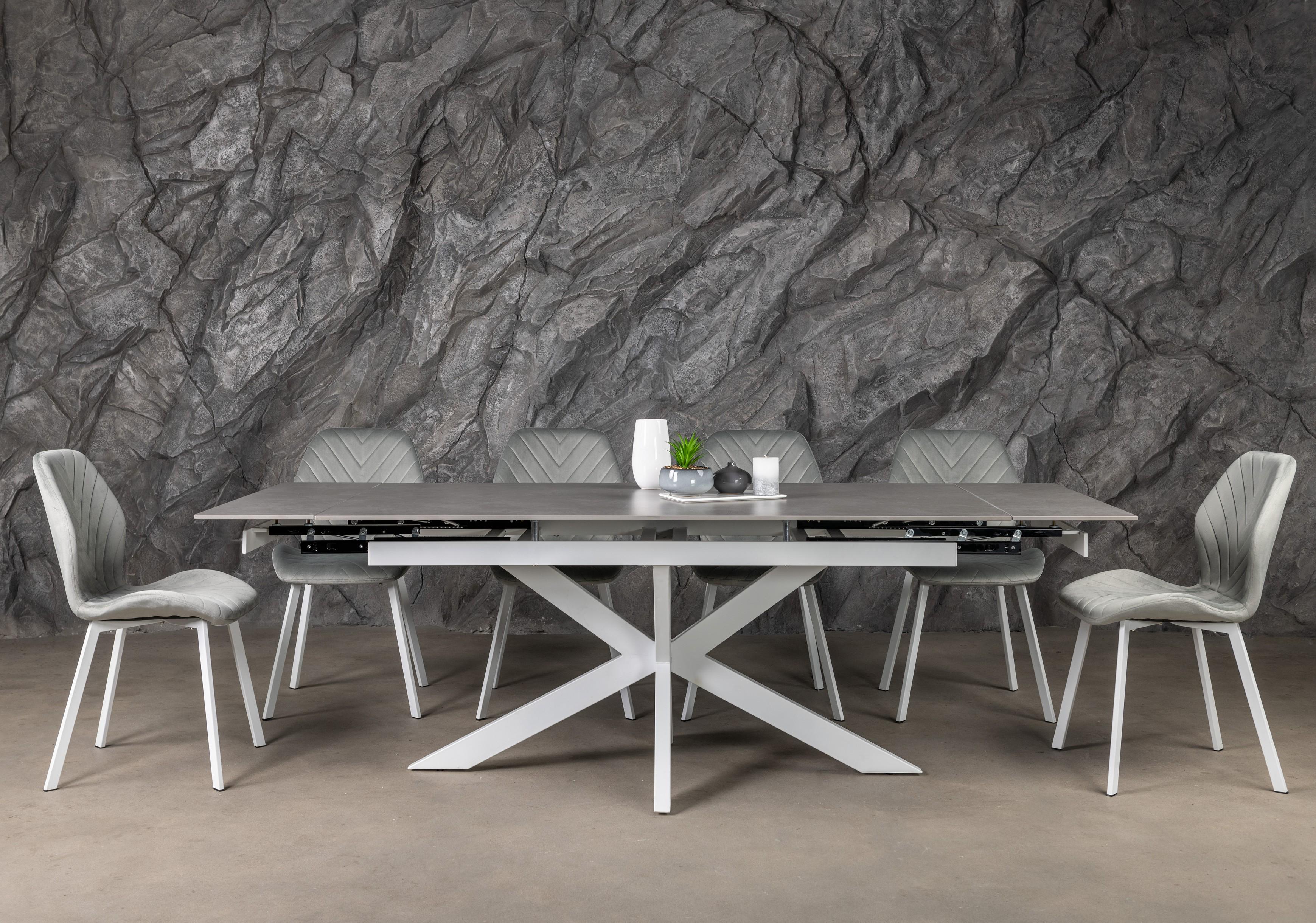Стол обеденный раздвижной Vetro Mebel Тициано 1700-2200x900x760 мм Деликато грей/белый (TМL-1150) - фото 6 Стол обеденный раздвижной Vetro Mebel Тициано 1700-2200x900x760 мм Деликато грей/белый (TМL-1150) - фото 6