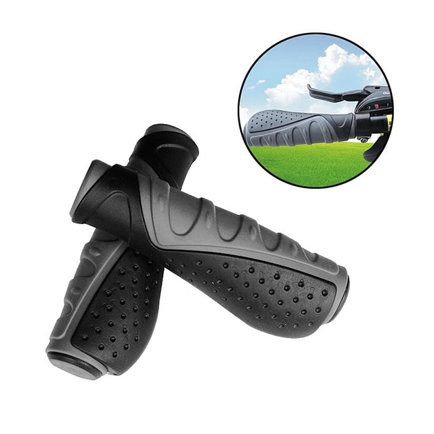 Гріпси велосипедні анатомічні 2 шт. Чорний/Сірий (10287342) - фото 2 Гріпси велосипедні анатомічні 2 шт. Чорний/Сірий (10287342) - фото 2